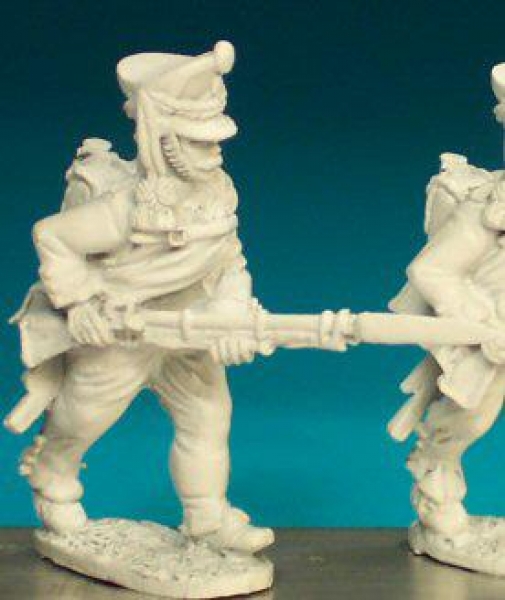 Front Rank Miniatures: RN1 Musketeer / Jager - Advancing With Levelled Musket (6 figures)