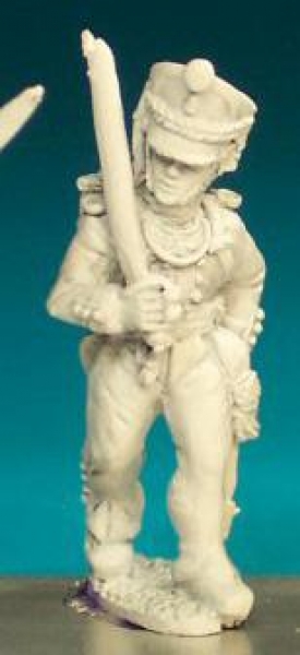Front Rank Miniatures: RN22 Musketeer / Jager Command - Officer Marching (6 figures)