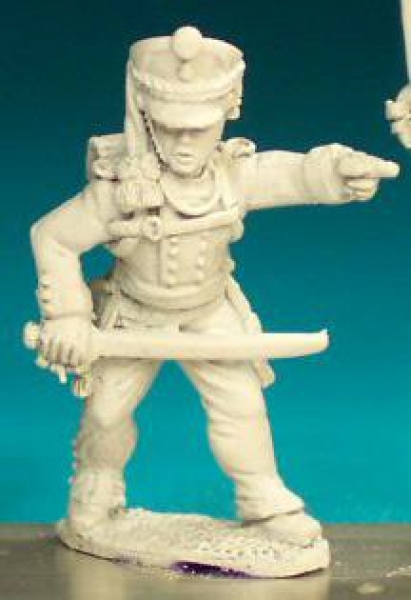 Front Rank Miniatures: RN23 Musketeer / Jager Command - Officer Pointing (6 figures)