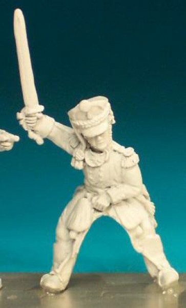 Front Rank Miniatures: RN24 Musketeer / Jager Command - Mounted Officer (6 figures)