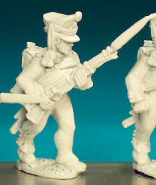 Front Rank Miniatures: RN2 Musketeer / Jager - Advancing, High Porte (6 figures)