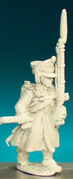 Front Rank Miniatures: RN43 Musketeer / Jager In Greatcoat - Marching (6 figures)