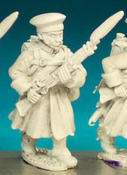 Front Rank Miniatures: RN48 Infantryman In Greatcoat Advancing, High Porte, Forage Cap (6 figures)