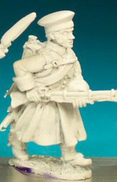 Front Rank Miniatures: RN49 Infantryman In Greatcoat Advancing, Leveled Musket In Forage Cap (6 figu