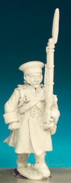 Front Rank Miniatures: RN51 Infantryman In Greatcoat Marching In Forage Cap (6 figures)