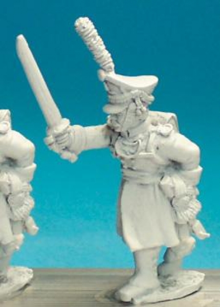 Front Rank Miniatures: RN53 Officer In Greatcoat - Grenadier/Carabinier Officer (6 figures)