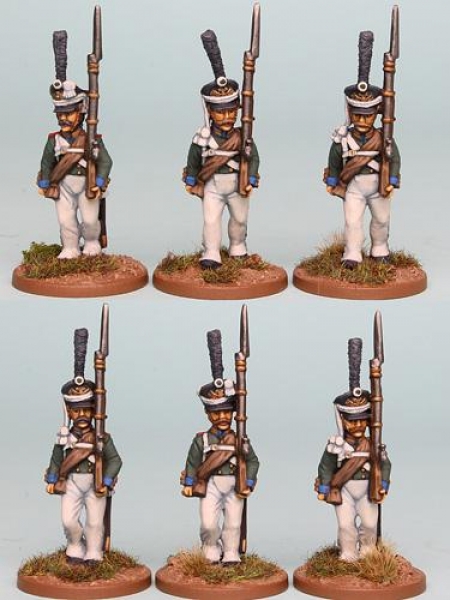 Front Rank Miniatures: RNRPK11 Mixed Russian Guard In Kiwer, Marching (6 Figures)