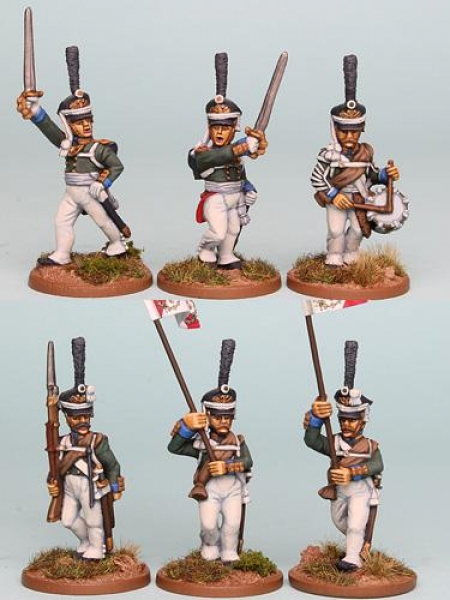 Front Rank Miniatures: RNRPK12 Mixed Russian Guard Command In Kiwer, Advancing (6 Figures)