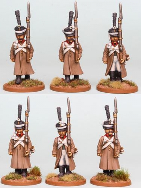 Front Rank Miniatures: RNRPK18 Mixed Russian Grenadiers / Carabiniers In Greatcoat & Kiwer, Marching