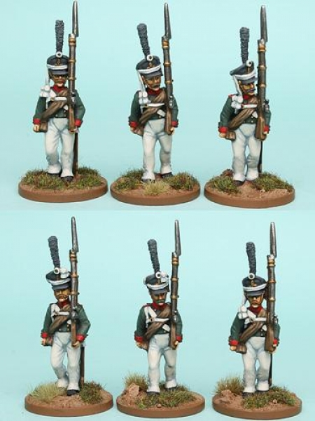 Front Rank Miniatures: RNRPK3 Mixed Russian Grenadiers / Carabiniers In Kiwer, Marching (6 Figures)