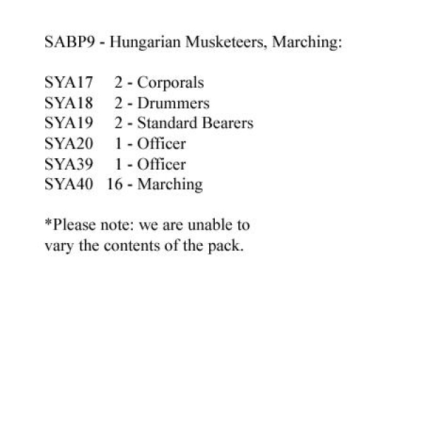 Front Rank Miniatures: SABP9 Hungarian Musketeers Marching (24 Figures)