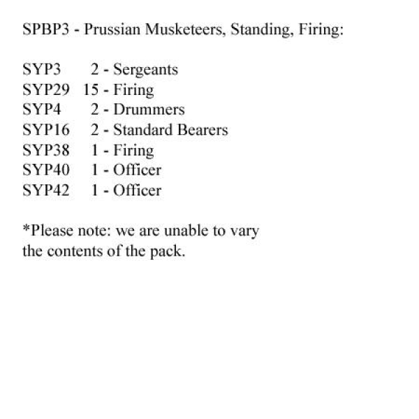 Front Rank Miniatures: SPBP3 Prussian Musketeers, Firing (24 Figures)