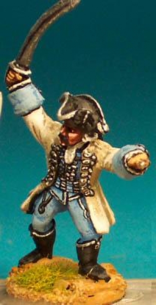 Front Rank Miniatures: SYA39 Musketeer Officer, Advancing, Waving Sabre (6 figures)