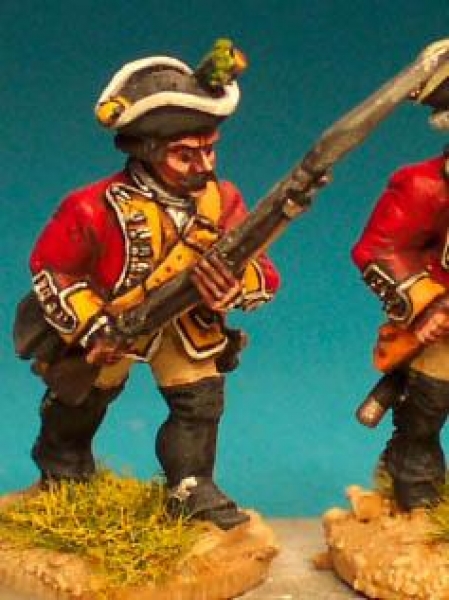 Front Rank Miniatures: SYB8 Hanoverian Musketeer - Advancing (6 figures)