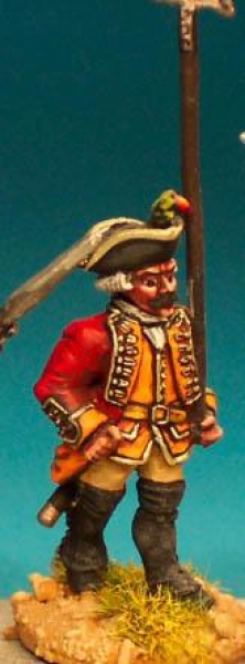 Front Rank Miniatures: SYB9 Hanoverian Musketeer - Sergeant With Halberd (6 figures)