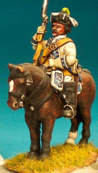Front Rank Miniatures: SYBC8 Hanoverian Cavalryman - Dragoon Trooper With Musket (6 figures)