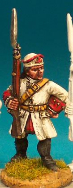Front Rank Miniatures: SYF2 Infantryman (Unfastened Coat) - Fusilier Standing, Musket Upright, Weari