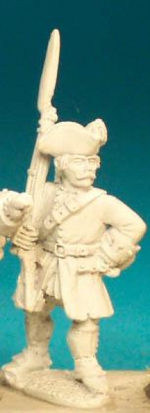 Front Rank Miniatures: SYF4 Infantryman (Unfastened Coat) - Grenadier Standing, Musket Upright (6 fi