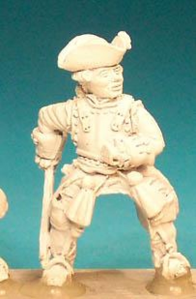 Front Rank Miniatures: SYFC10 Line Cavalryman & Dragoon Command - Officer In Tricorn & Cuirass (6 fi
