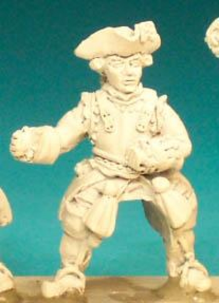 Front Rank Miniatures: SYFC12 Line Cavalryman & Dragoon Command - Standard Bearer In Tricorn & Cuira