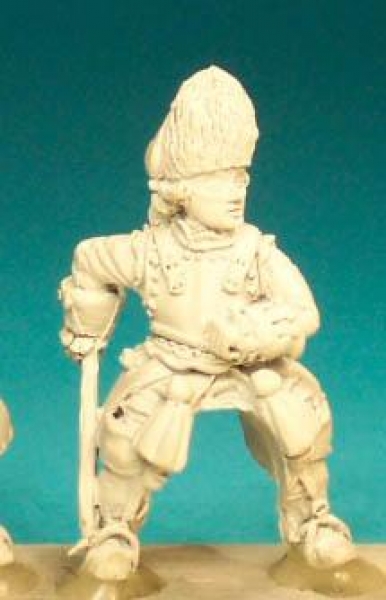 Front Rank Miniatures: SYFC14 Line Cavalryman & Dragoon Command - Officer In Fur Hat & Cuirass (6 fi