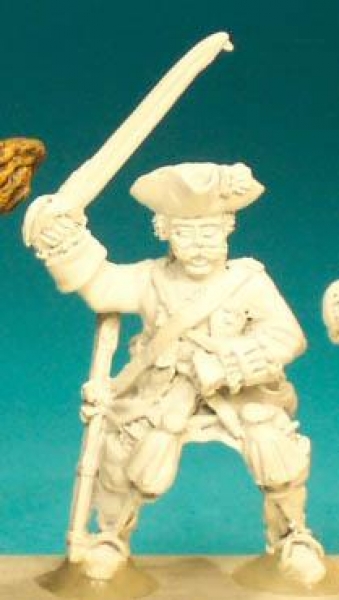 Front Rank Miniatures: SYFC2 Line Cavalryman & Dragoon - Trooper In Tricorn, Leaning Back, Sabre Up 