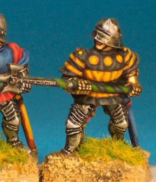Front Rank Miniatures: WR73 Dismounted Man At Arms Pollaxe At Low Porte - Tabard & Visored Salle (6 