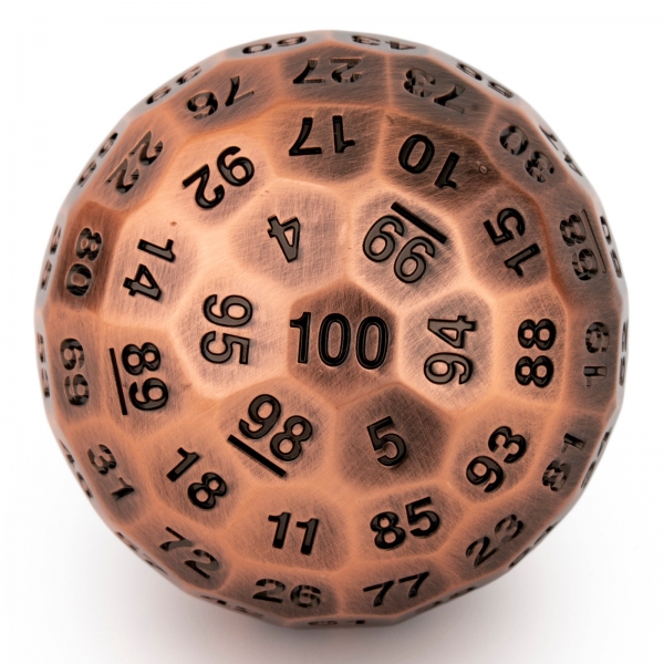 Titan's Fist Ancient Copper Metal D100 Dice