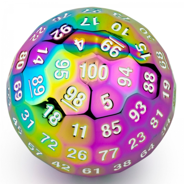 Titan's Fist Rainbow Metal D100 Dice