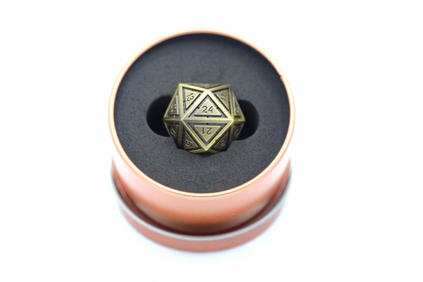 Titan's Fist Metal D24 Dice - Ancient Bronze