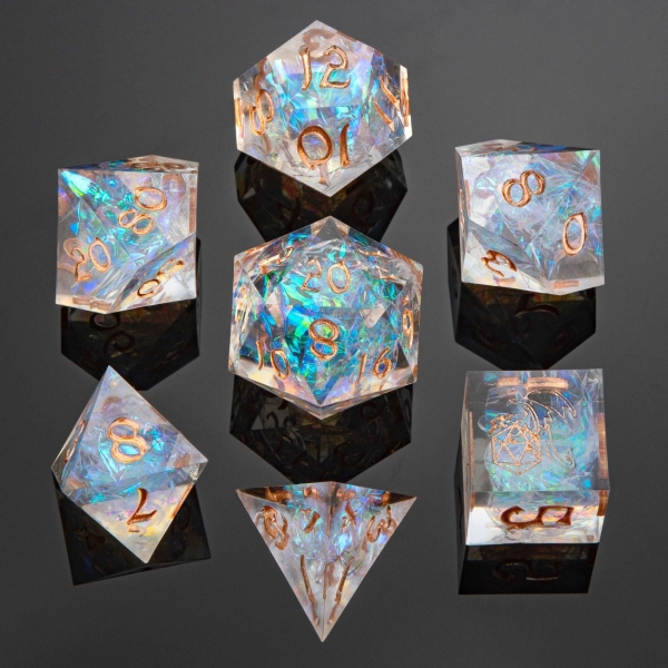 Captured Magic Hand Sanded Sharp Edge Resin - Opal