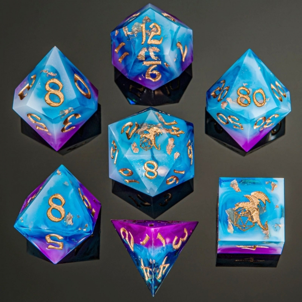 Captured Magic Hand Sanded Sharp Edge Resin - Storm Dragon