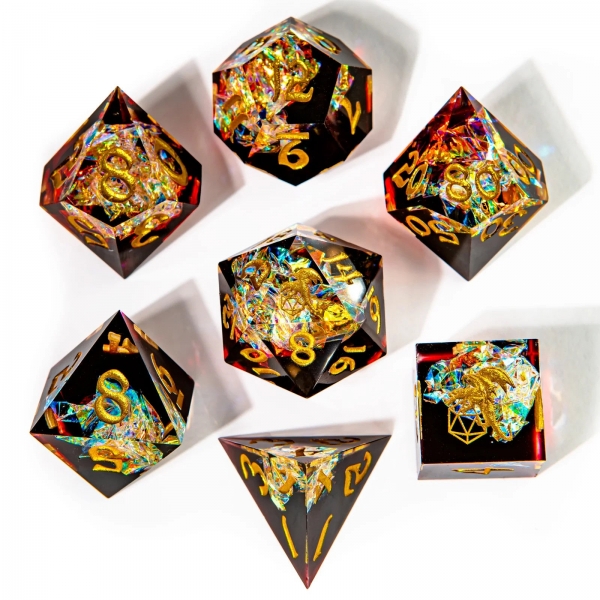 Captured Magic Hand Sanded Sharp Edge Resin - Blood Crystal
