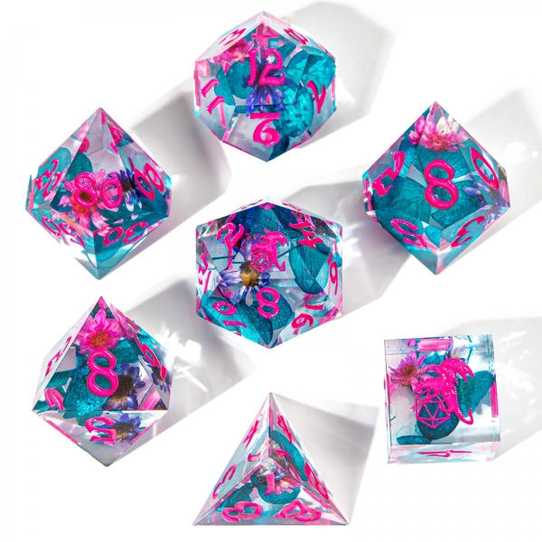 Captured Magic Hand Sanded Sharp Edge Resin - Vapor Wave Blossom