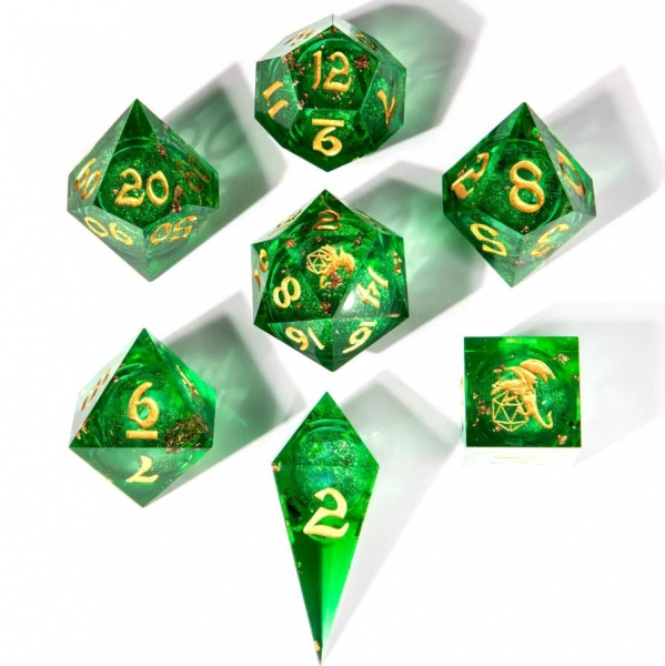 Captured Magic Liquid Core Hand Sanded Sharp Edge Resin - Green