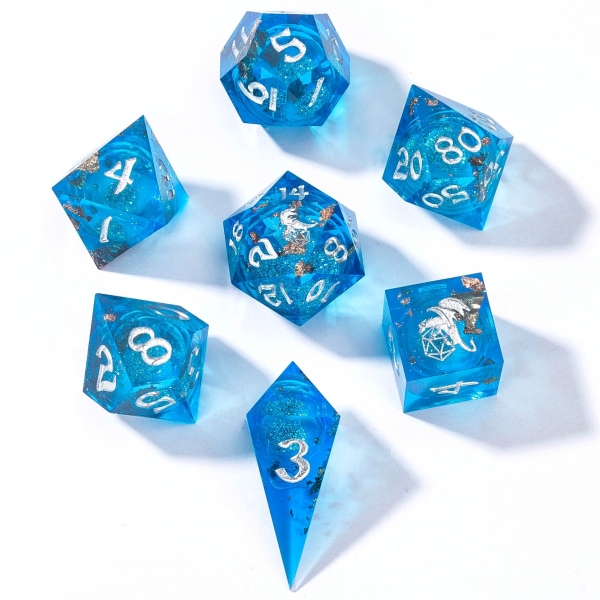 Captured Magic Liquid Core Hand Sanded Sharp Edge Resin - Blue