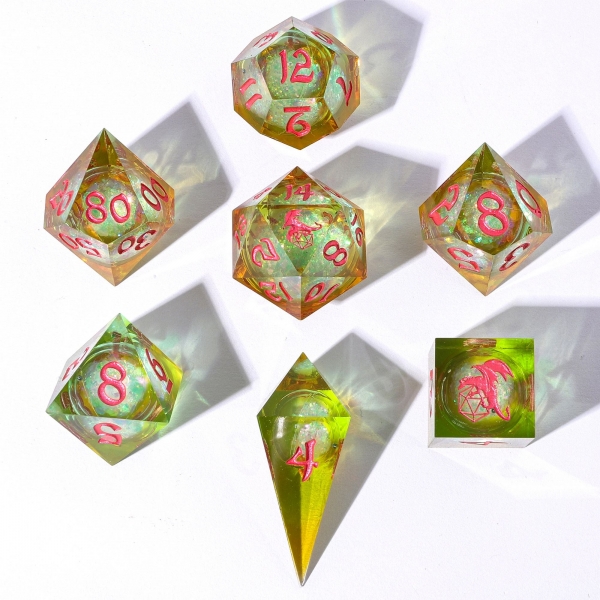 Captured Magic Hand Sanded Sharp Edge Resin Liquid Core- Mystic Meadow