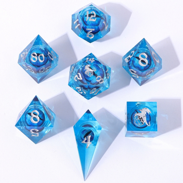 Captured Magic Hand Sanded Sharp Edge Resin - Beholder's Gaze Blue