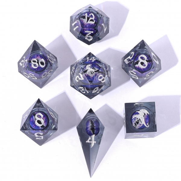Captured Magic Hand Sanded Sharp Edge Resin - Dragon's Eye Purple