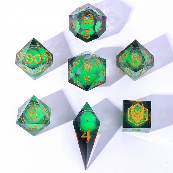 Sharp Edge Liquid Core Resin - Glow in The Dark - Green