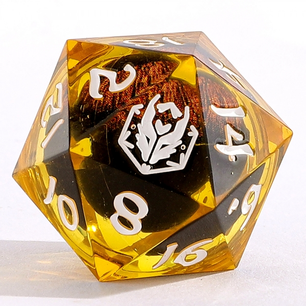 Captured Magic Hand Sanded Sharp Edge Resin -Beholder's Gaze Yellow