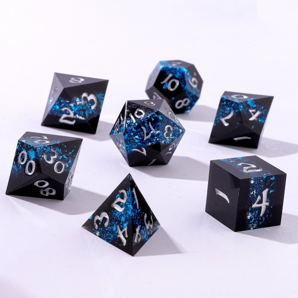 Captured Magic Hand Sanded Sharp Edge Resin - Mana Path Blue
