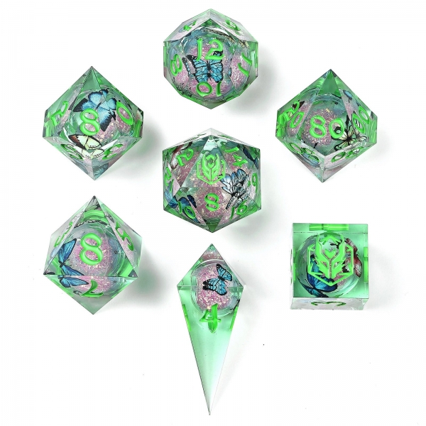 Captured Magic Sharp Edged Liquid Core Dice Set Dream Wing