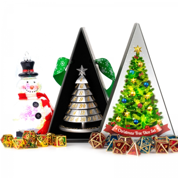 Christmas Tree Dice - Silver