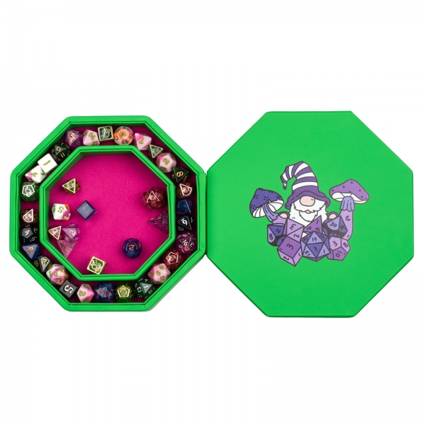 Hero's Hoard Dice Tray and Keeper - Gnome with Dice