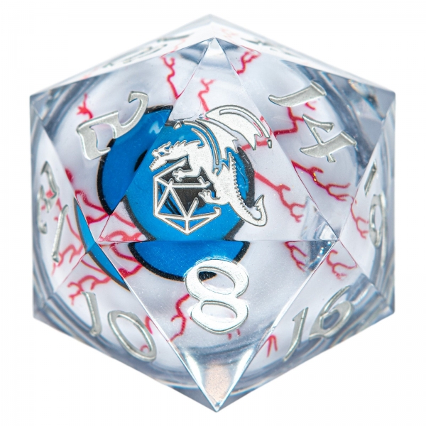 Sharp Edged Resin LED 55mm D20 - Always Watching Blue