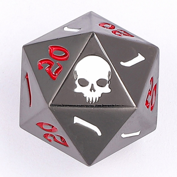 Critical Single D20 - Gunmetal