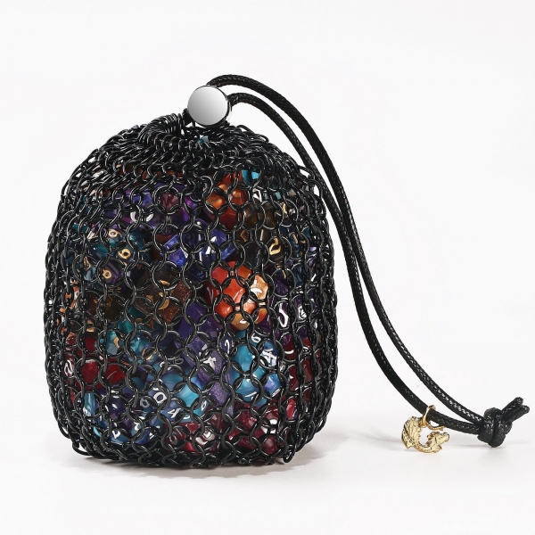 Hero's Chainmail Dice Bag - Black