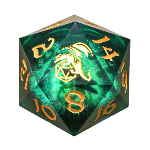 Sharp Edged Resin LED 33mm D20 - Always Watching - Beholder's Gaze