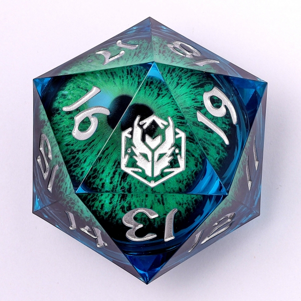 Sharp Edged Resin 55mm D20 - Titan's Eye